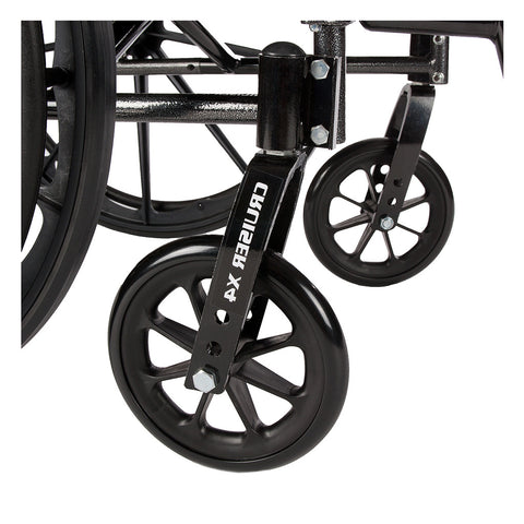 Cruiser X4 Lightweight Dual Axle Wheelchair with Adjustable Detatchable Arms By Drive Medical