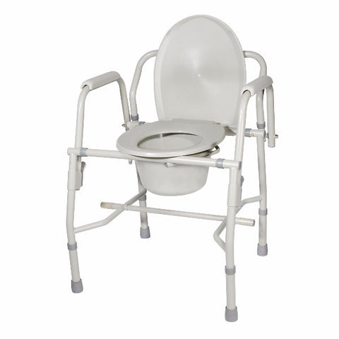 Drive Medical Steel Drop Arm Bedside Commode with Padded Arms - CSA Medical Supply