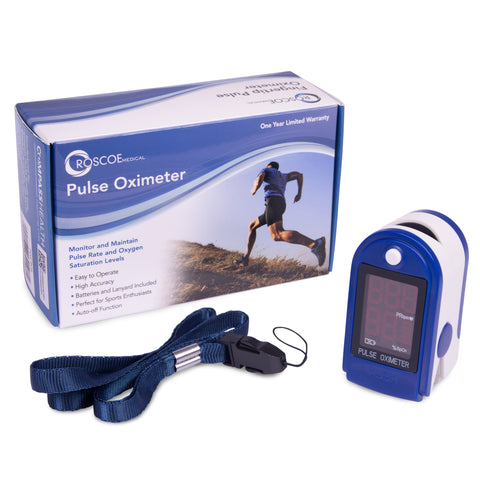 Roscoe OTC Fingertip Pulse Oximeter Includes Lanyard - CSA Medical Supply