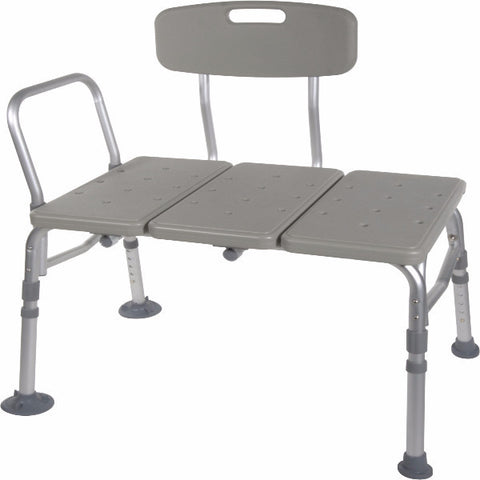 Drive Medical Plastic Tub Transfer Bench with Adjustable Backrest - CSA Medical Supply
