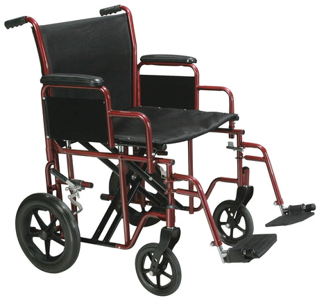 Bariatric Heavy Duty Transport Wheelchair with Swing Away Footrest - CSA Medical Supply
