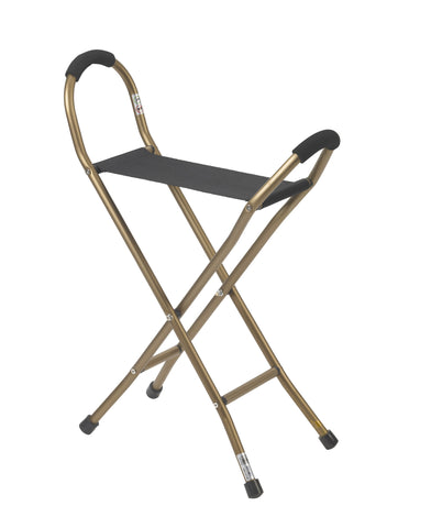 Folding Lightweight Cane with Sling Style Seat by Drive Medical - CSA Medical Supply