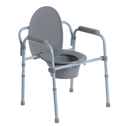 Drive Medical Folding Steel Commode - CSA Medical Supply