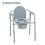 PreserveTech Steel Folding Bedside Commode By Drive Medical