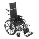 Viper Plus Light Weight Reclining Wheelchair with Elevating Leg rest and Flip Back Detachable Arms By Drive Medical