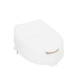 AquaSense Raised Toilet Seat with Lid Elongated Size Toilet,