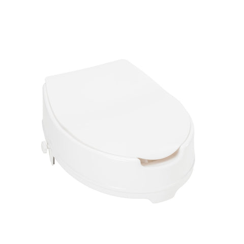 AquaSense Raised Toilet Seat with Lid Elongated Size Toilet,