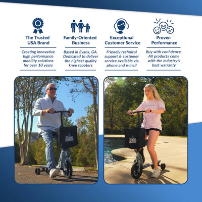 KneeRover Walk Assist - Mobility Freedom Walking Bike in Silver