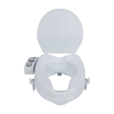 PreserveTech Raised Toilet Seat with Bidet (warm & ambient temp) by Drive Medical, RTL12C006-WH