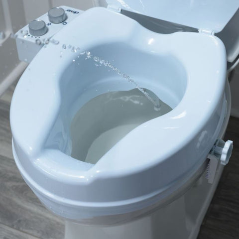 PreserveTech Raised Toilet Seat with Bidet (warm & ambient temp) by Drive Medical, RTL12C006-WH