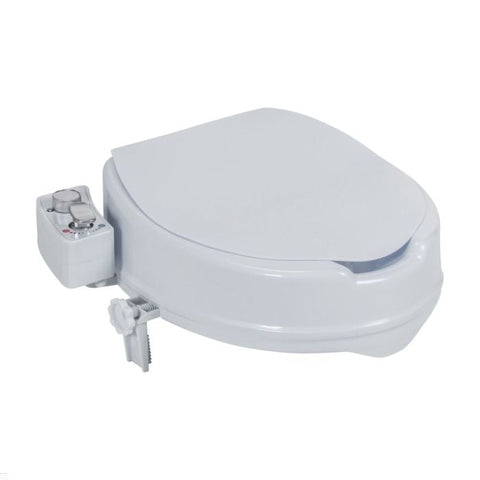 PreserveTech Raised Toilet Seat with Bidet (warm & ambient temp) by Drive Medical, RTL12C006-WH