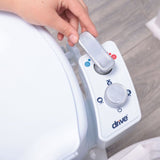 PreserveTech Raised Toilet Seat with Bidet (warm & ambient temp) by Drive Medical, RTL12C006-WH