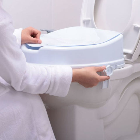 PreserveTech Raised Toilet Seat with Bidet (warm & ambient temp) by Drive Medical, RTL12C006-WH