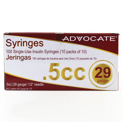 Advocate Insulin Syringes Box of 100