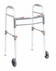 Drive Medical Two Button Folding Universal Walker with 5" Wheels - CSA Medical Supply