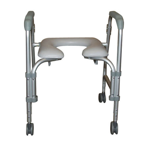 Lightweight Portable Shower Chair Commode with Casters