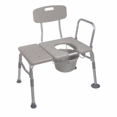 Combination Plastic Transfer Bench with Commode Opening by Drive Medical - CSA Medical Supply
