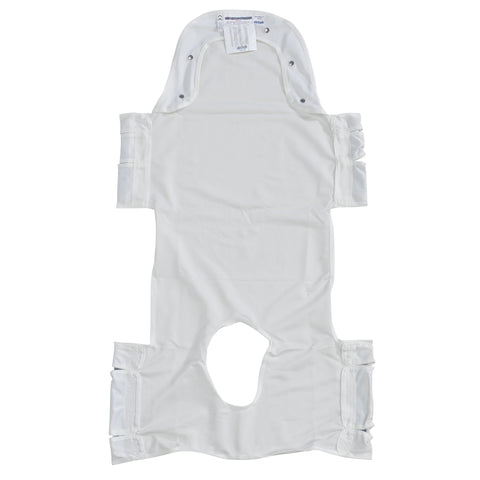 Patient Lift Sling with Head Support and Insert Pocket with Commode Opening - CSA Medical Supply