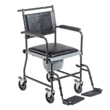 DRIVE: Upholstered Drop Arm Wheeled Commode