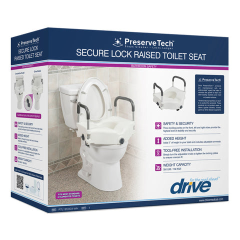 PreserveTech™ Secure Lock Raised Toilet Seat