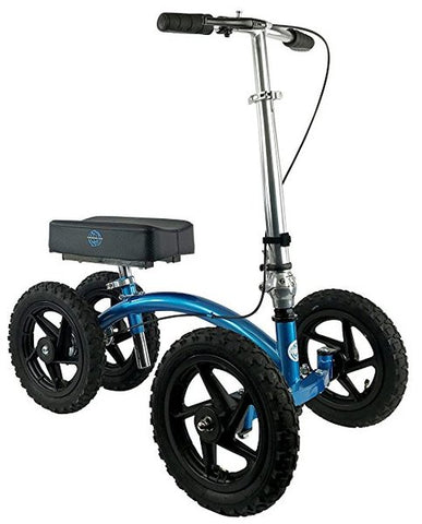 KNEEROVER QUAD JR  ALL TERRAIN KNEE WALKER IN METALLIC BLUE