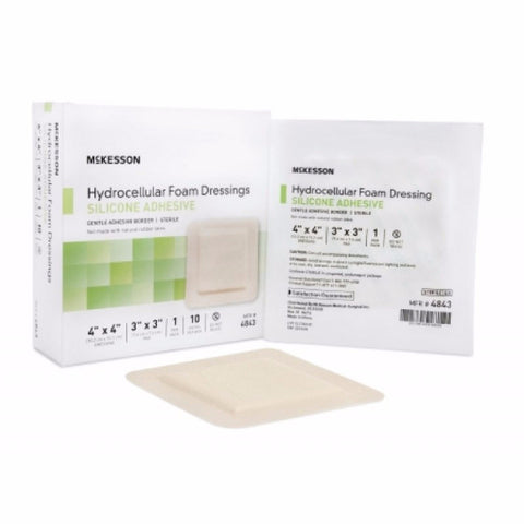 McKesson Hydrocellular Foam Dressing With Silicone Adhesive - CSA Medical Supply