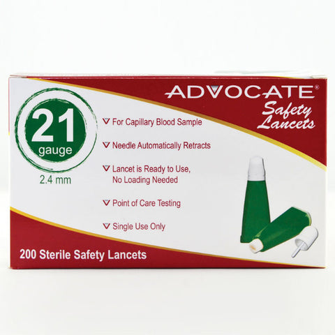 Advocate Safety Lancets 200 box - CSA Medical Supply