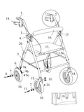 Rollator with 6" Wheels Replacement Parts