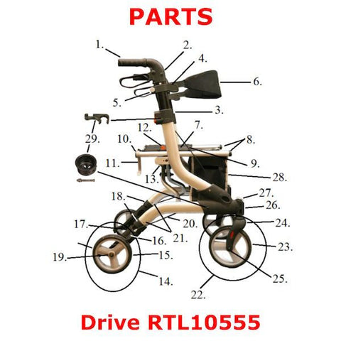 PARTS FOR - Drive RTL10555 (Q-01200, Q-15400) Walker Rollator