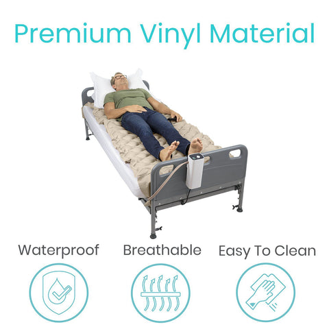 Vive Alternating Pressure Pad - Includes Mattress Pad and Electric Pump System