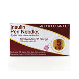 Advocate Insulin Pen Needles 100 box