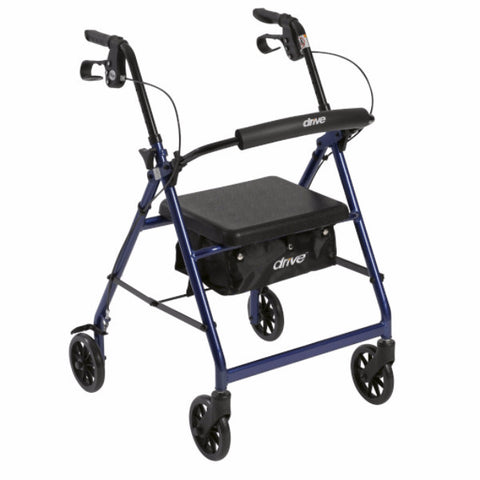 Drive Medical Foldable Aluminum Rollator with 6" Wheels