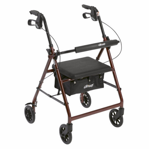 Drive Medical Foldable Aluminum Rollator with 6" Wheels