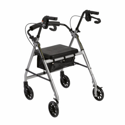 Drive Medical Foldable Aluminum Rollator with 6" Wheels