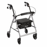 Drive Medical Foldable Aluminum Rollator with 6" Wheels