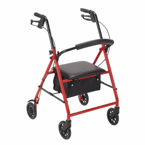 Drive Medical Four Wheel Rollator with 6" Wheels - CSA Medical Supply