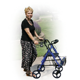 DLite Lightweight Walker/Rollator with 8" Removable Wheels