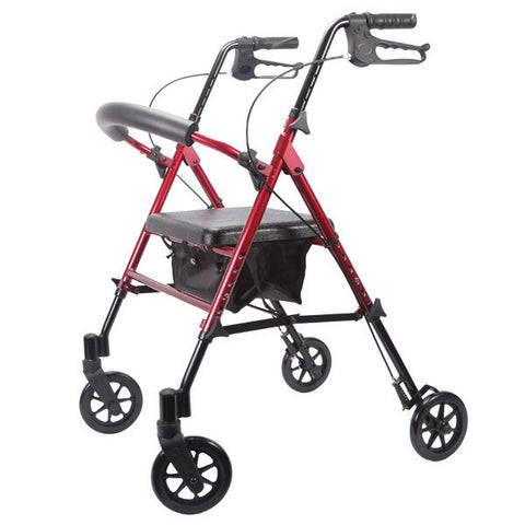 Viverity Deluxe Height Adjustable Aluminum Rollator - CSA Medical Supply