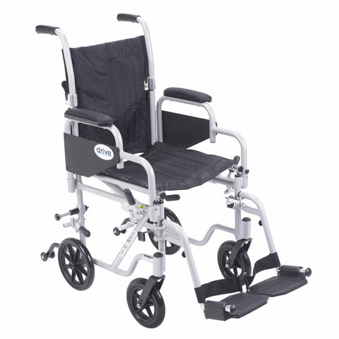 Poly Fly Light Weight Transport Wheelchair with Swing away Footrests