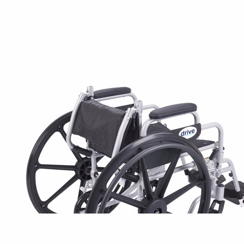 Poly Fly Light Weight Transport Wheelchair with Swing away Footrests